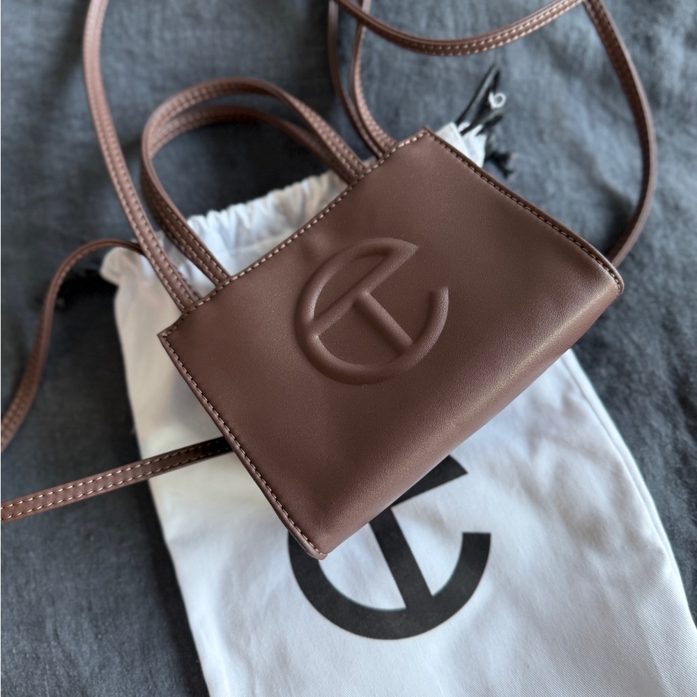 Telfar Brown Mini Shopping Bag